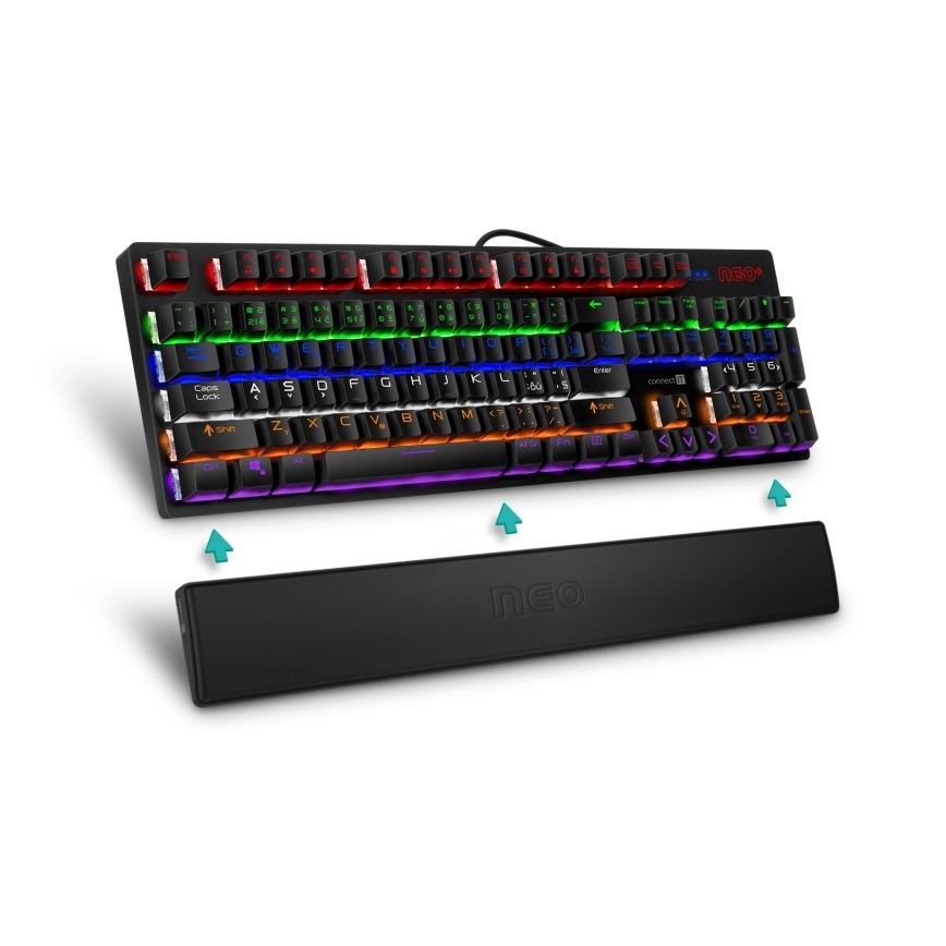 CONNECT IT CMP-3590-LG - Ergonomisk måtte til tastatur sort