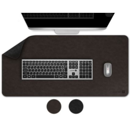 CONNECT IT CMP-4030-LG - Dobbeltsidet muse- og tastaturmåtte 90x40 cm sort/brun