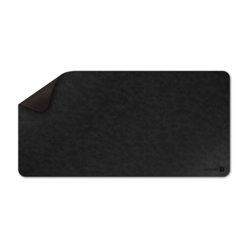 CONNECT IT CMP-4030-LG - Dobbeltsidet muse- og tastaturmåtte 90x40 cm sort/brun