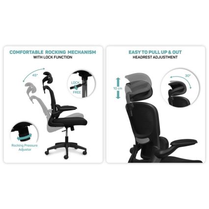 CONNECT IT COC-2500-BK - Kontorstol ForHealth DeltaPro sort