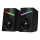 CONNECT IT CSP-1100-BK - 2x LED gaming-højtalere m. RGB-farver 6W/5V sort