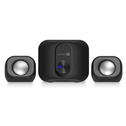 CONNECT IT CSP-2100-BK - LED højtalere m. subwoofer 11W/5V sort