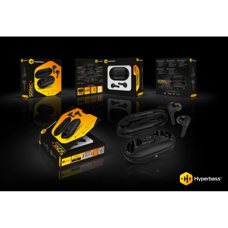 CONNECT IT HEP-5300-BK - Trådløse høretelefoner med mikrofon 300 mAh sort