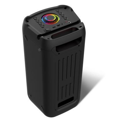 CONNECT IT HSP-3050-BK - Trådløs LED højtaler med mikrofon 60W/5V 4500 mAh sort + fjernbetjening