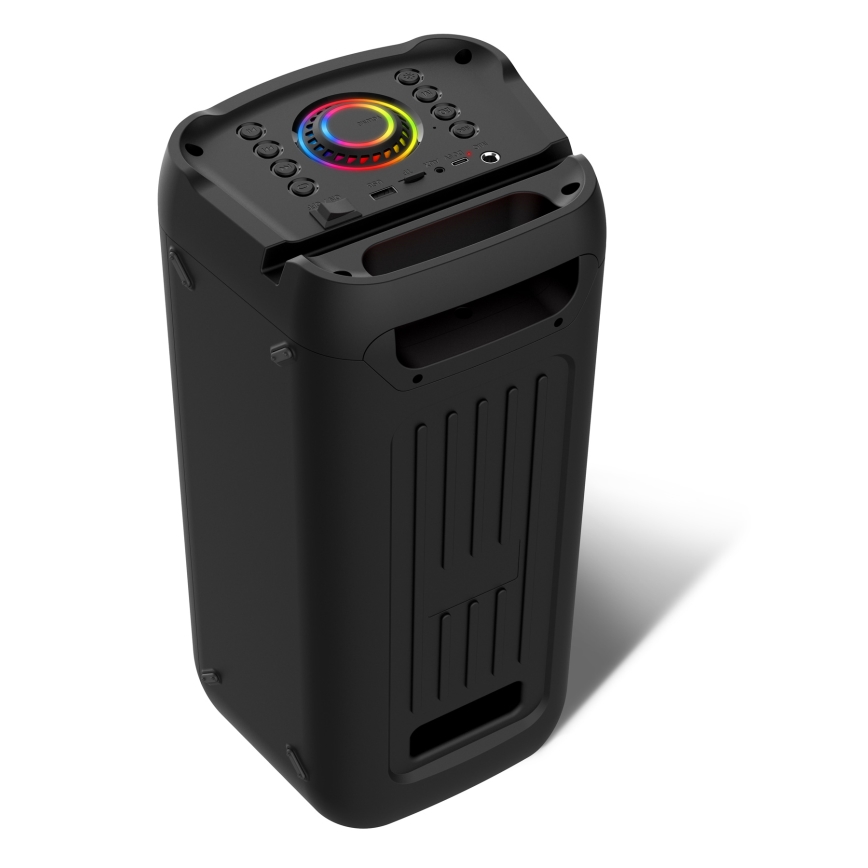 CONNECT IT HSP-3050-BK - Trådløs LED højtaler med mikrofon 60W/5V 4500 mAh sort + fjernbetjening