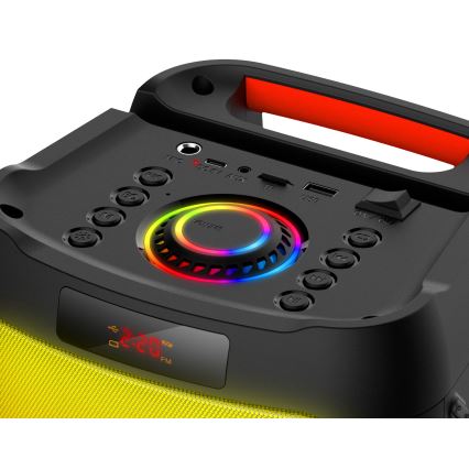 CONNECT IT HSP-3050-BK - Trådløs LED højtaler med mikrofon 60W/5V 4500 mAh sort + fjernbetjening