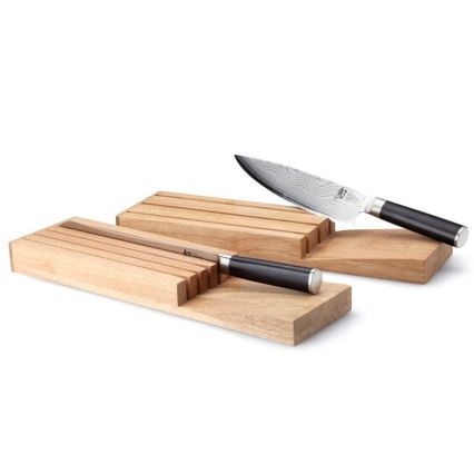 Continenta C30518 - Liggende knivblok 39x11x3,5 cm gummitræ