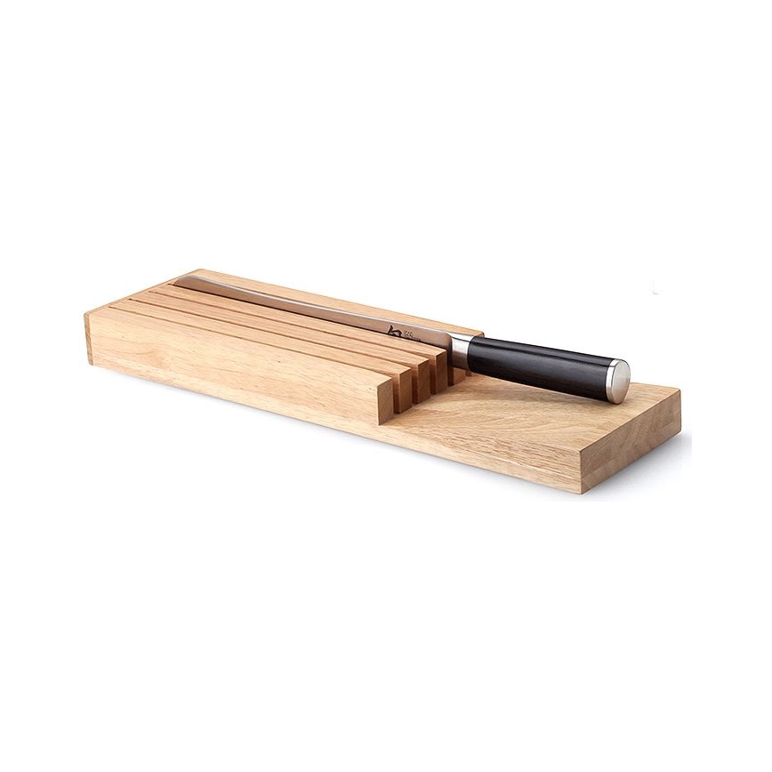 Continenta C30518 - Liggende knivblok 39x11x3,5 cm gummitræ