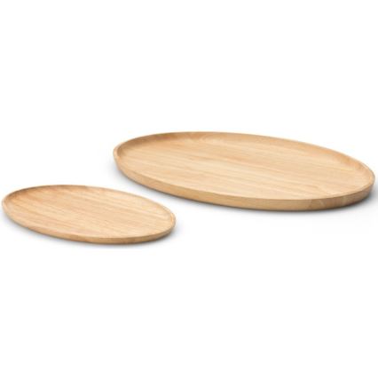 Continenta C3285 - Serveringsbakke 36,5x25 cm gummitræ