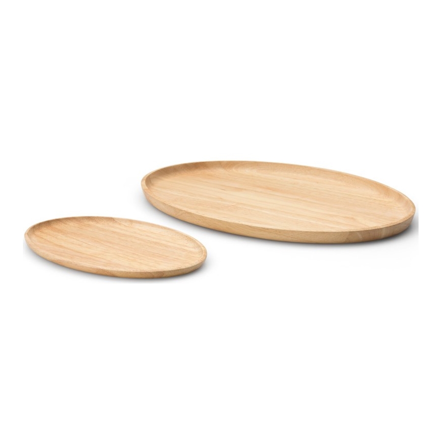 Continenta C3285 - Serveringsbakke 36,5x25 cm gummitræ