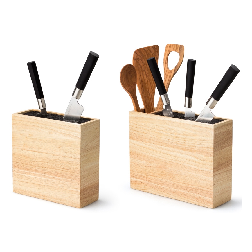 Continenta C3315 - Knivblok med fleksibel indsats og rum 27,5x9x21,5 cm
