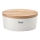 Continenta C3930 - Brødkasse med låg 30x23 cm hvid/gummitræ