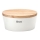 Continenta C3931 - Brødkasse med låg 27x20 cm hvid/gummitræ