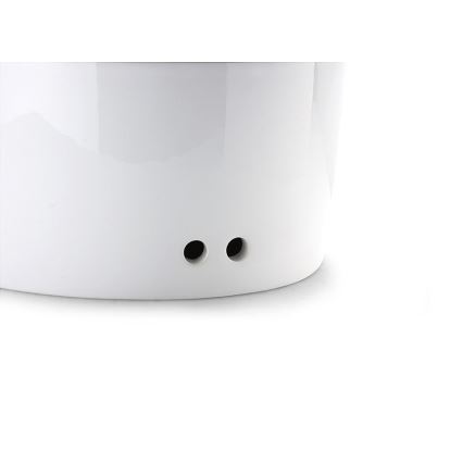 Continenta C3931 - Brødkasse med låg 27x20 cm hvid/gummitræ