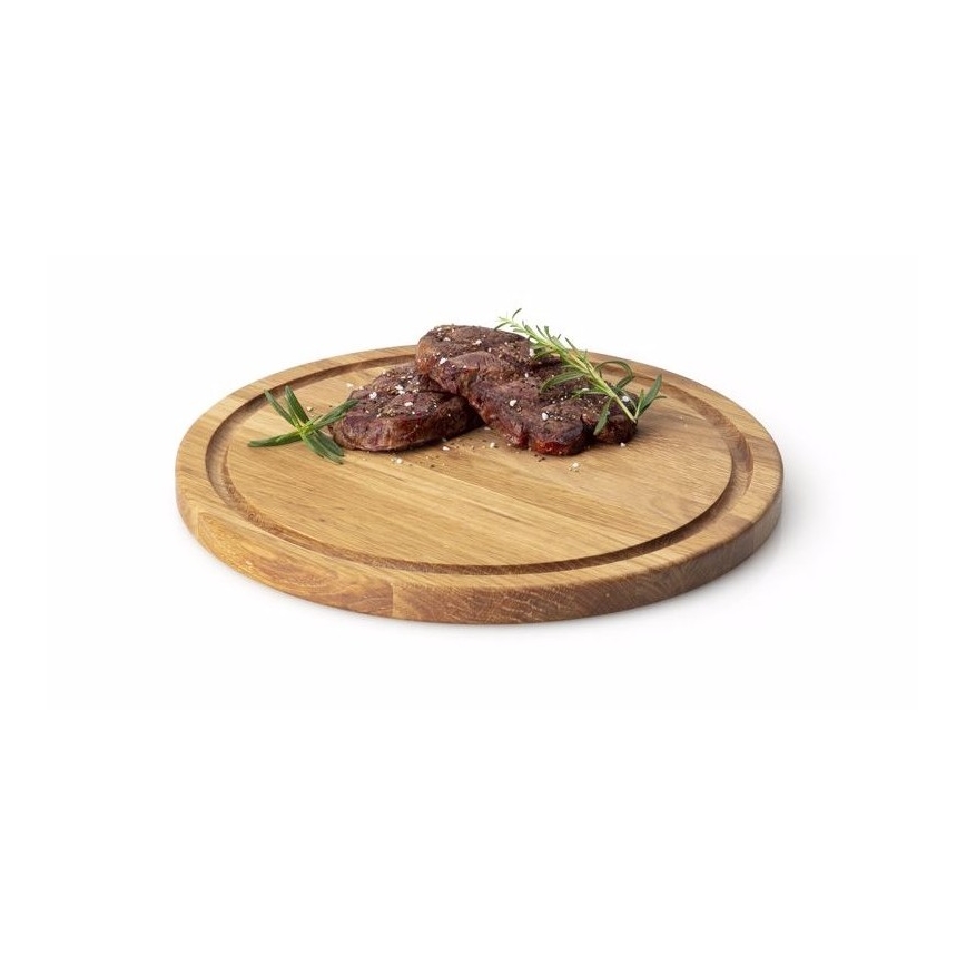 Continenta C4105 - Steakbræt diam. 28 cm egetræ