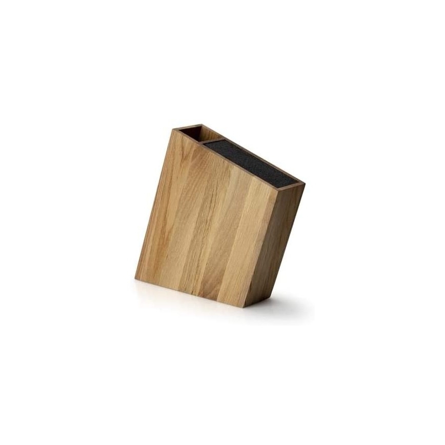 Continenta C4151 - Knivblok med fleksibel indsats og rum 31x8x24,5 cm egetræ