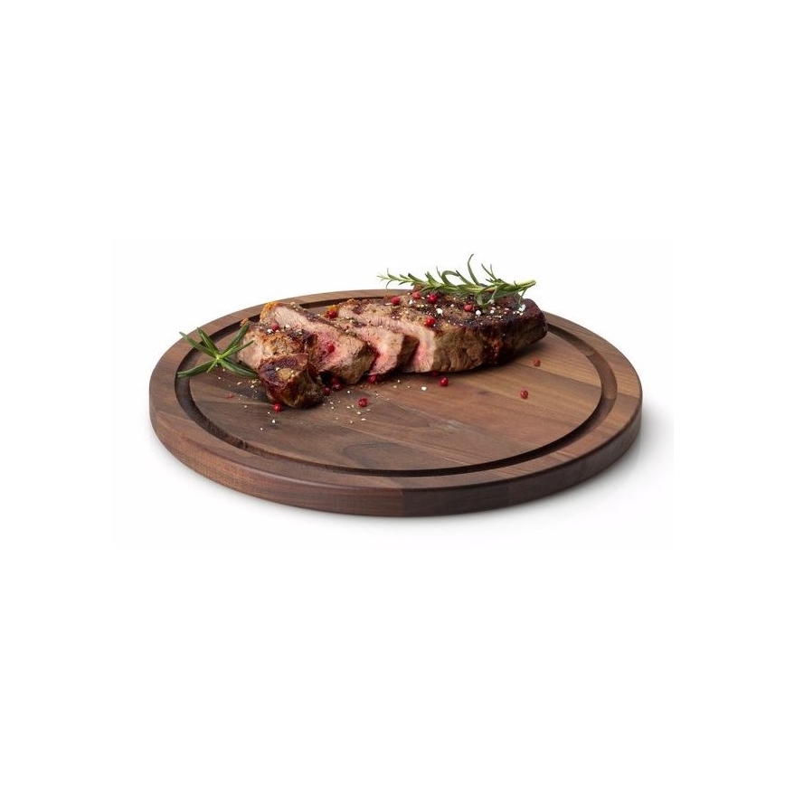 Continenta C4205 - Steakbræt diam. 28 cm valnøddetræ
