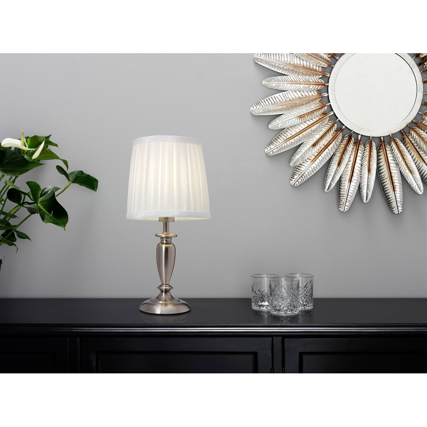 Cottex - Bordlampe INEB 1xE14/40W/230V sølvfarvet