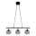 Cottex - Loftlampe med kabel CAPELLA 3xE14/40W/230V røget/sort