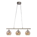 Cottex - Loftpendel CAPELLA 3xE14/40W/230V røgfarvet/brun