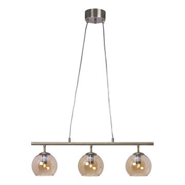 Cottex - Loftpendel CAPELLA 3xE14/40W/230V røgfarvet/brun