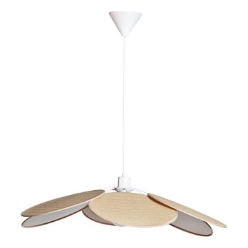 Cottex - Pendel med kabel WINF 1xE27/8W/230V beige/hvid