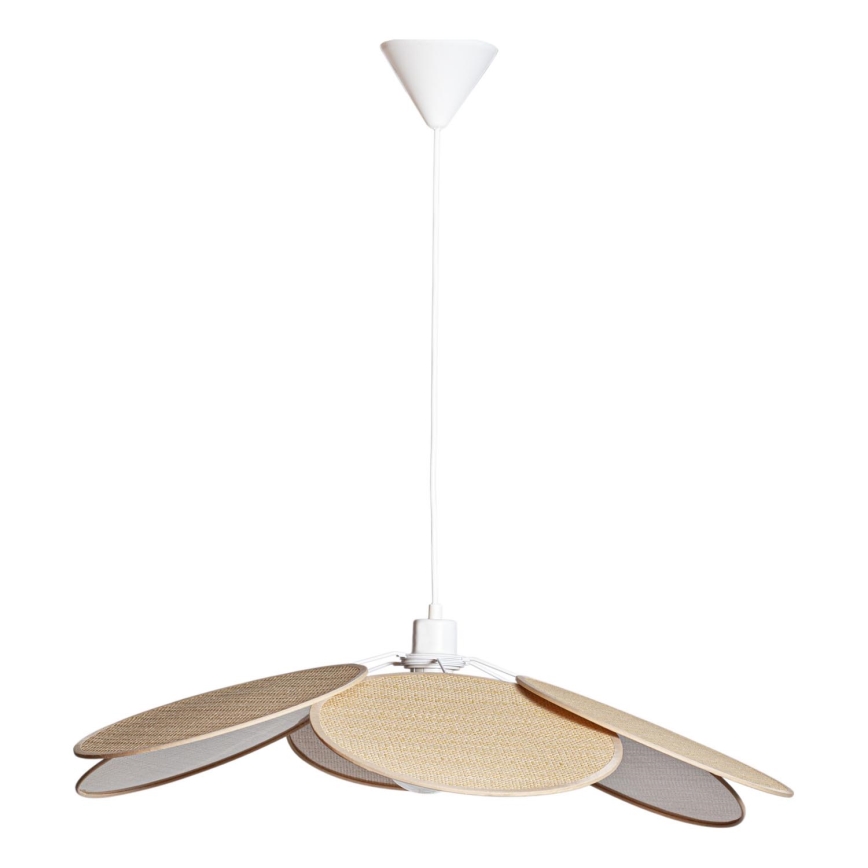 Cottex - Pendel med kabel WINF 1xE27/8W/230V beige/hvid