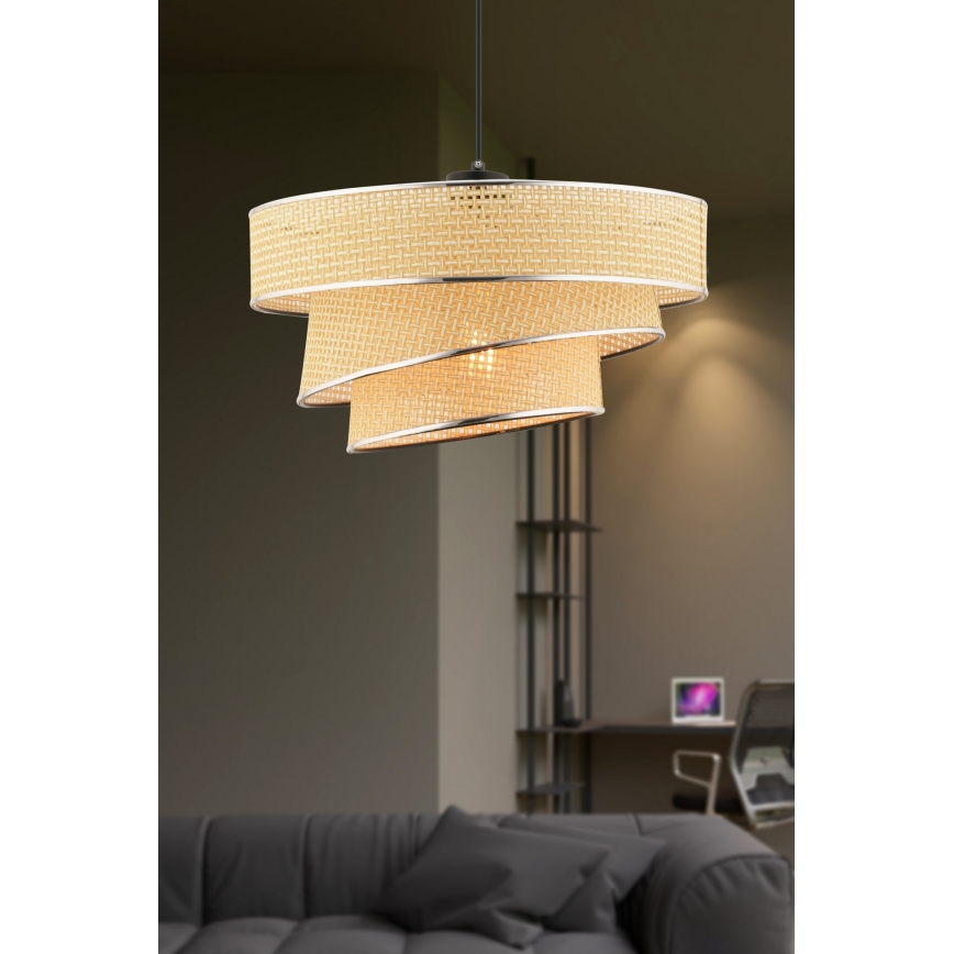 Couper Pendellampe 1xE27/60W/230V Beige/Glansende Chrome