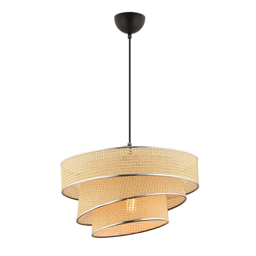Couper Pendellampe 1xE27/60W/230V Beige/Glansende Chrome