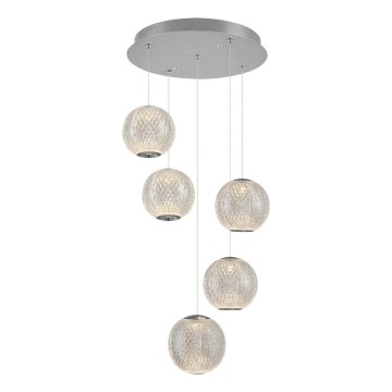 CREMONA LED Pendellampe 5xLED/5W/230V 3000K Matt Chrome
