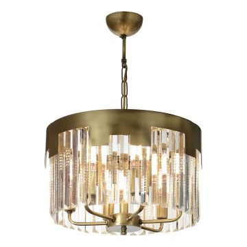 CRYSTALLINE Hængelampe 6xE27/40W/230V Bronze