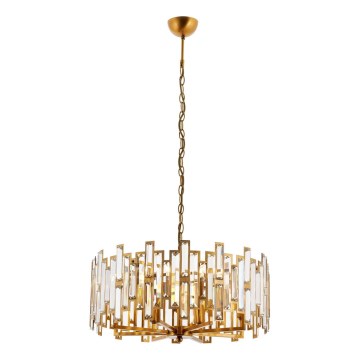 CRYSTALLINE kæde lampe 6xE14/40W/230V kobber