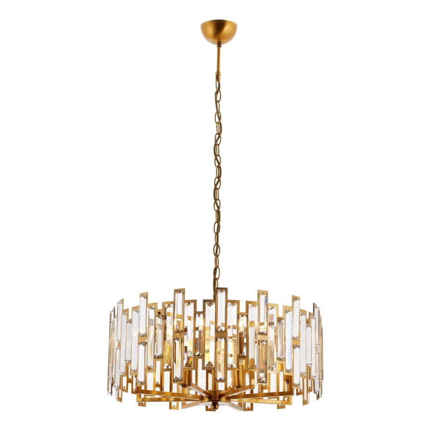 CRYSTALLINE kæde lampe 6xE14/40W/230V kobber