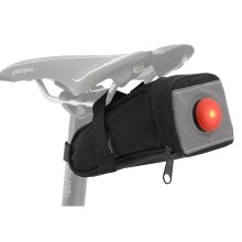 Cykeltaske til sadel 0,5 l med LED-baglygte