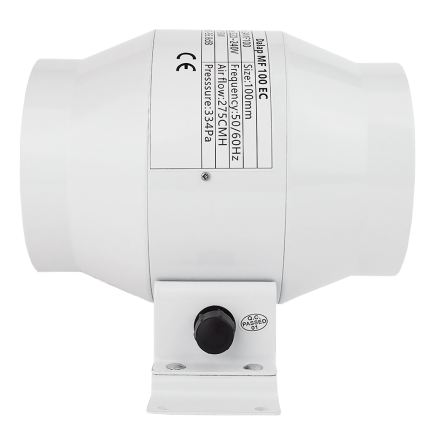 Dalap 24MF100 - Kanalventilator med energieffektiv motor og hastighedsregulator MF 100 EC 18W/230V