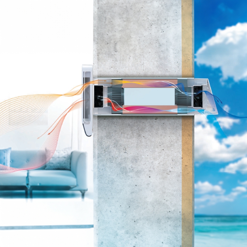 Dalap 25BP160 - Rumventilationsenhed med varmegenvinding BRISE 160 PROFI 22W/230V Wi-Fi + fjernbetjening