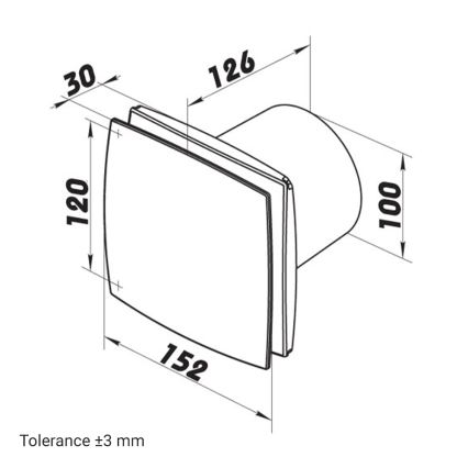 Dalap 41017 - Aksialventilator med indbygget timer og fugtighedsføler 100 BFAZW 16W/230V