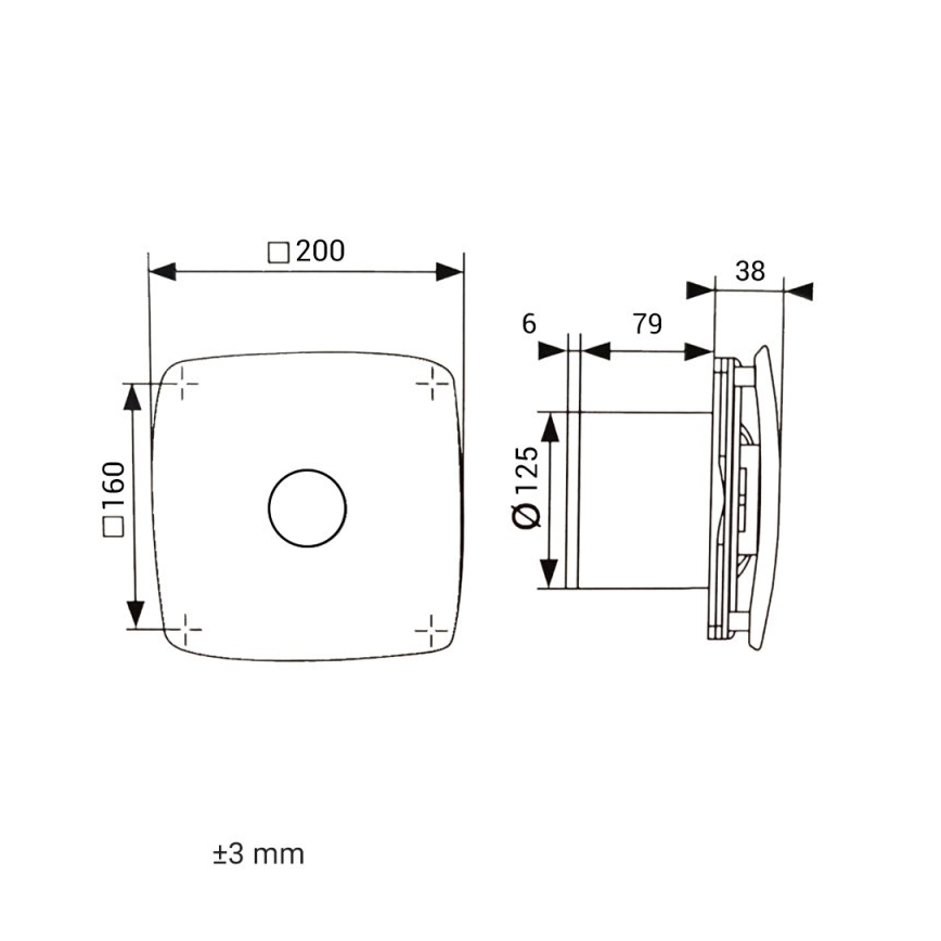 Dalap 41094 - Aksialventilator 125 ONYX 16W/230V