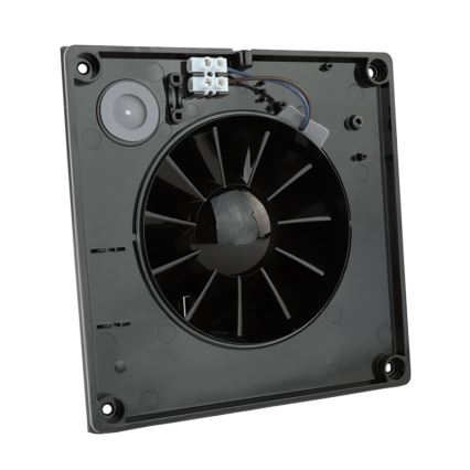 Dalap 41095ZW - Aksialventilator med timer og fugtføler 100 DARK ZW 8,4W/230V