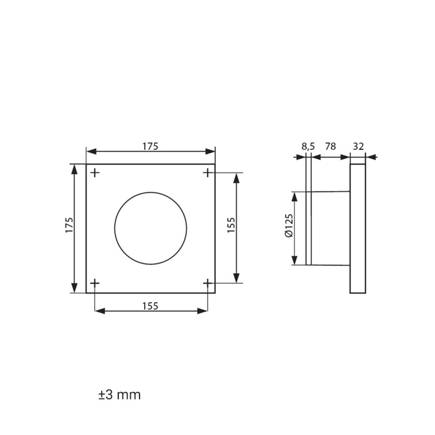 Dalap 41096 - Aksialventilator 125 DARK 10W/230V