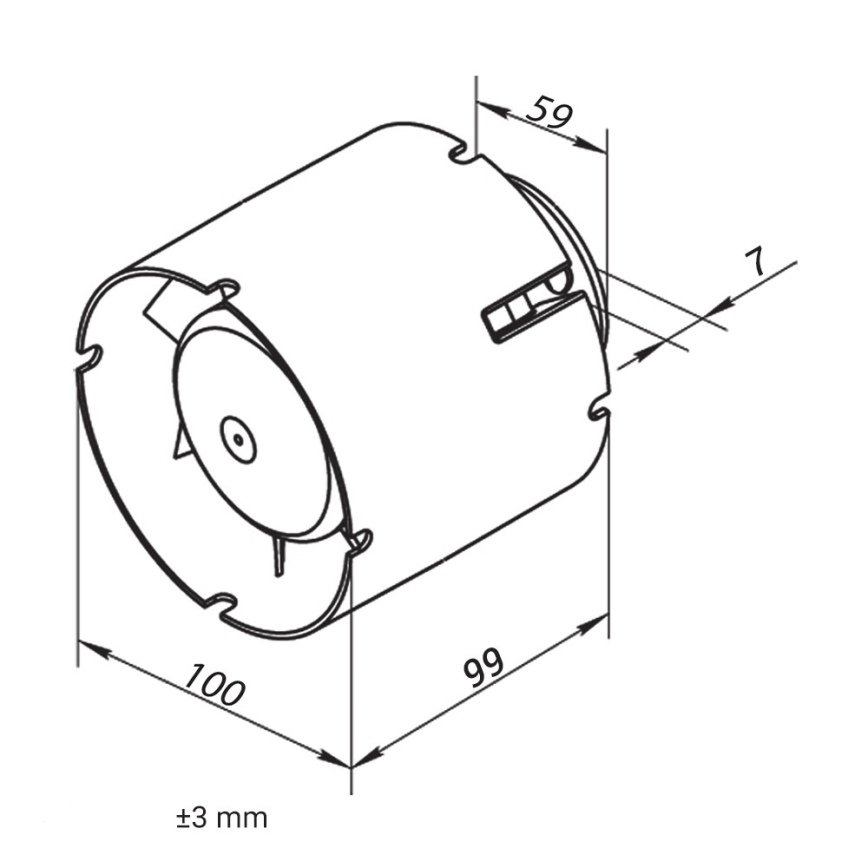 Dalap 41401 - Aksial kanalventilator 100 SD 16W/230V