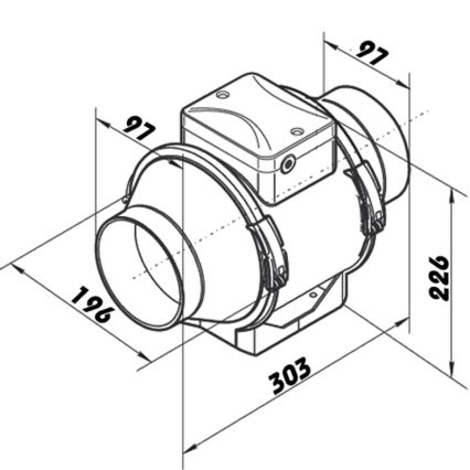 Dalap 8199 - Aksialventilator AP PROFI 100 25W/230V