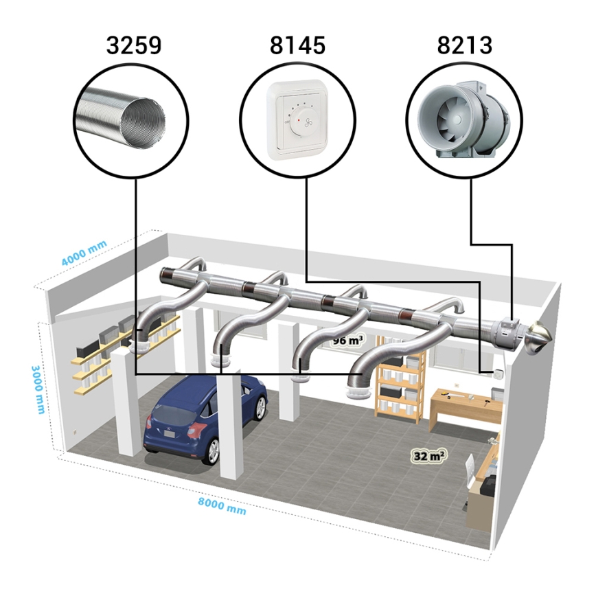 Dalap 8213 - Aksial ventilator AP PROFI 160 50W/230V