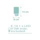 Dalber 41005H - LED Lille lampe til stik DOTS 1xE14/0,3W/230V