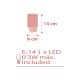 Dalber 41005S - LED Lille lampe til stik DOTS 1xE14/0,3W/230V
