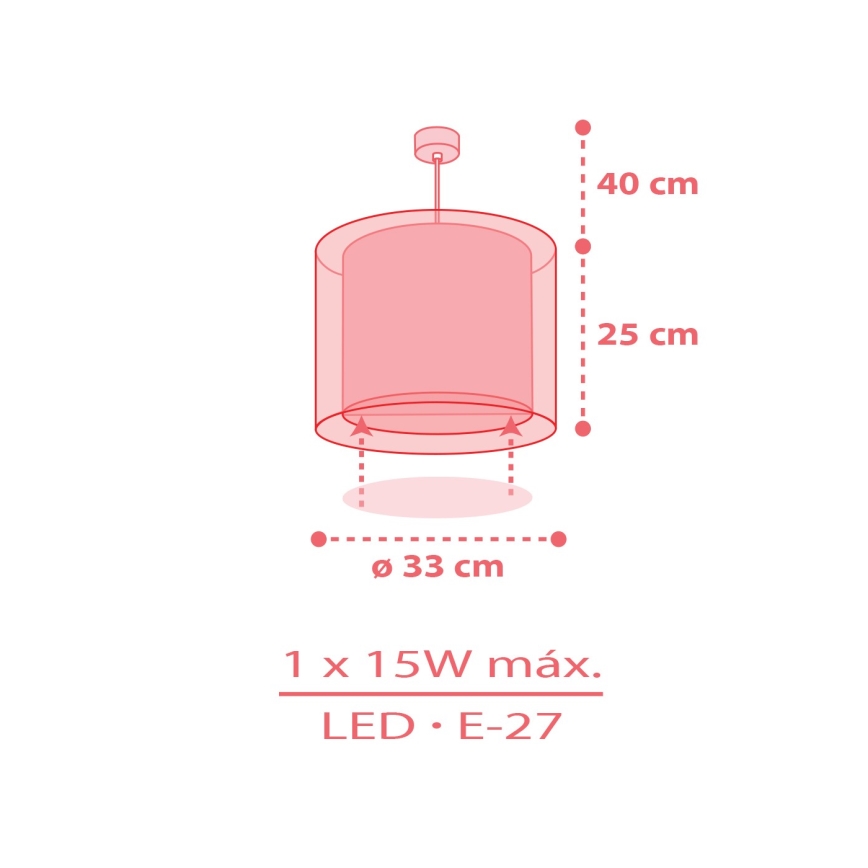 Dalber 41192 - Børnelampe RAINBOW 1xE27/15W/230V flerfarvet
