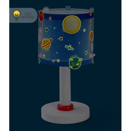 Dalber 41341N - LED-børnelampe PLANETS 1xG4/4W/230V, blå