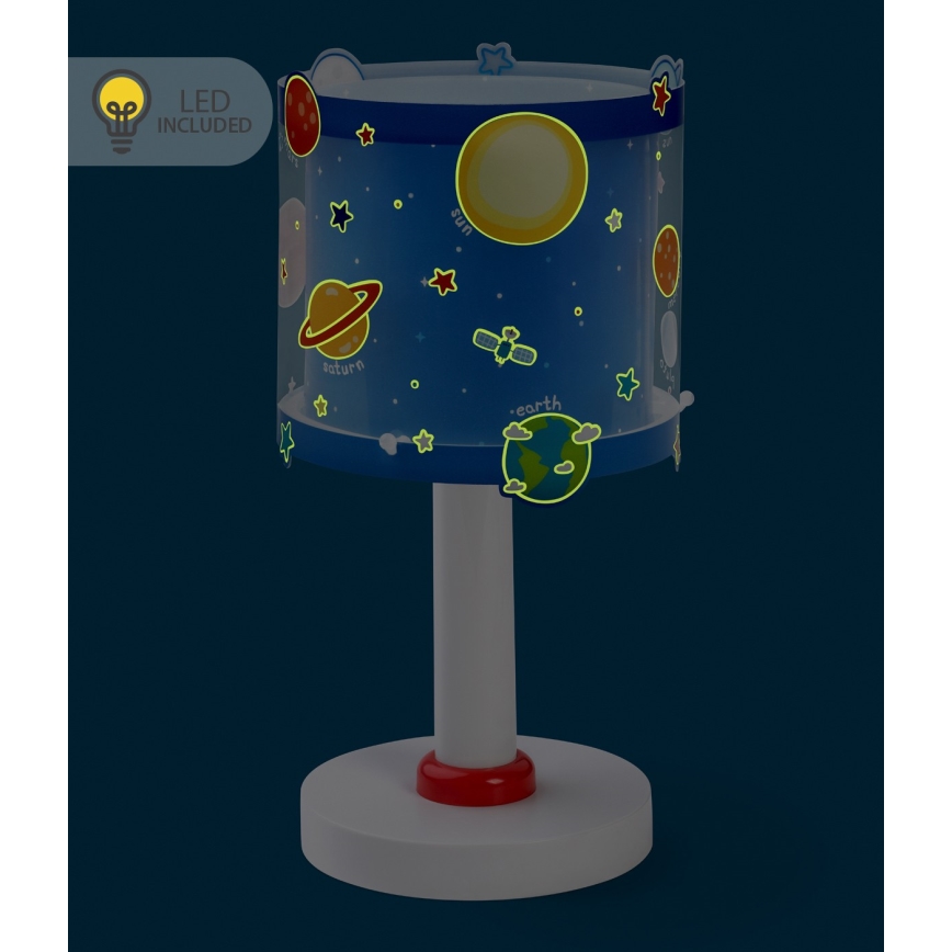 Dalber 41341N - LED-børnelampe PLANETS 1xG4/4W/230V, blå