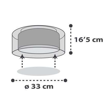 Dalber 41416E - Loftlampe til børn CLOUDS 2xE27/60W/230V grå