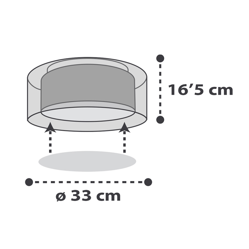 Dalber 41416E - Loftlampe til børn CLOUDS 2xE27/60W/230V grå